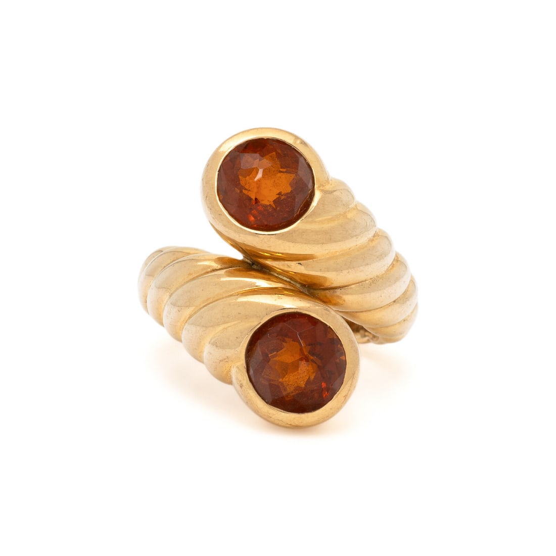 VERDURA, CITRINE AND YELLOW GOLD BYPASS RING (1 of 3)