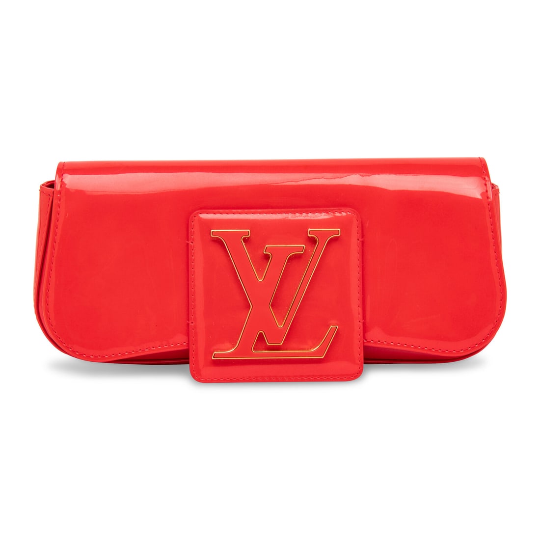LOUIS VUITTON, PATENT RED SOBO CLUTCH (1 of 4)