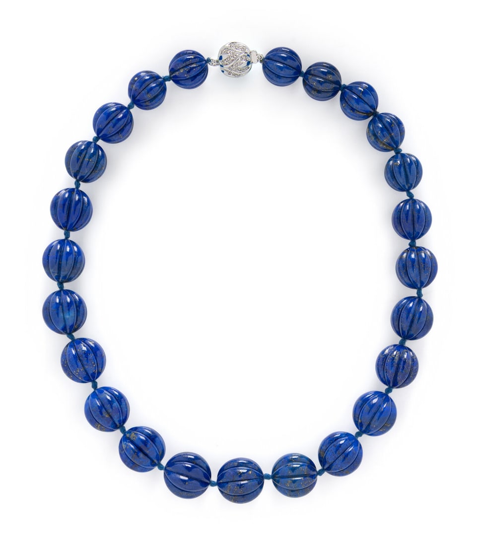 LAPIS LAZULI BEADED NECKLACE (1 of 2)