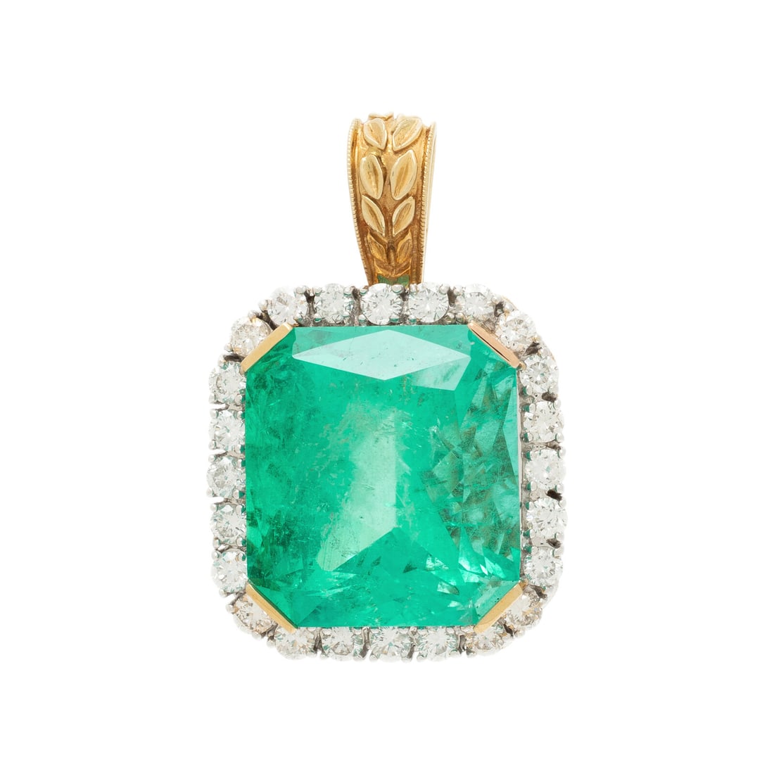EMERALD AND DIAMOND PENDANT (1 of 3)