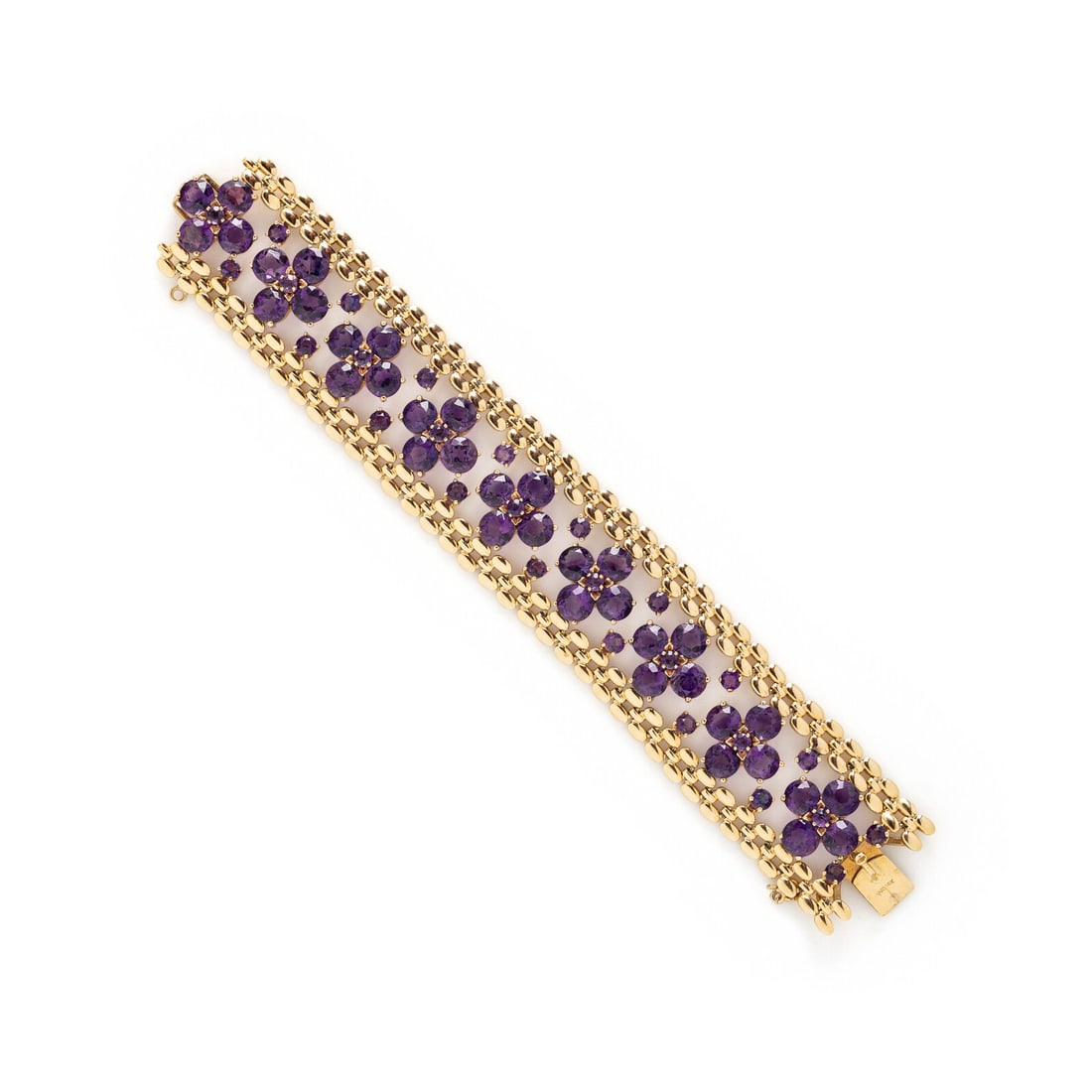 AMETHYST AND YELLOW GOLD BRACELET (1 of 3)