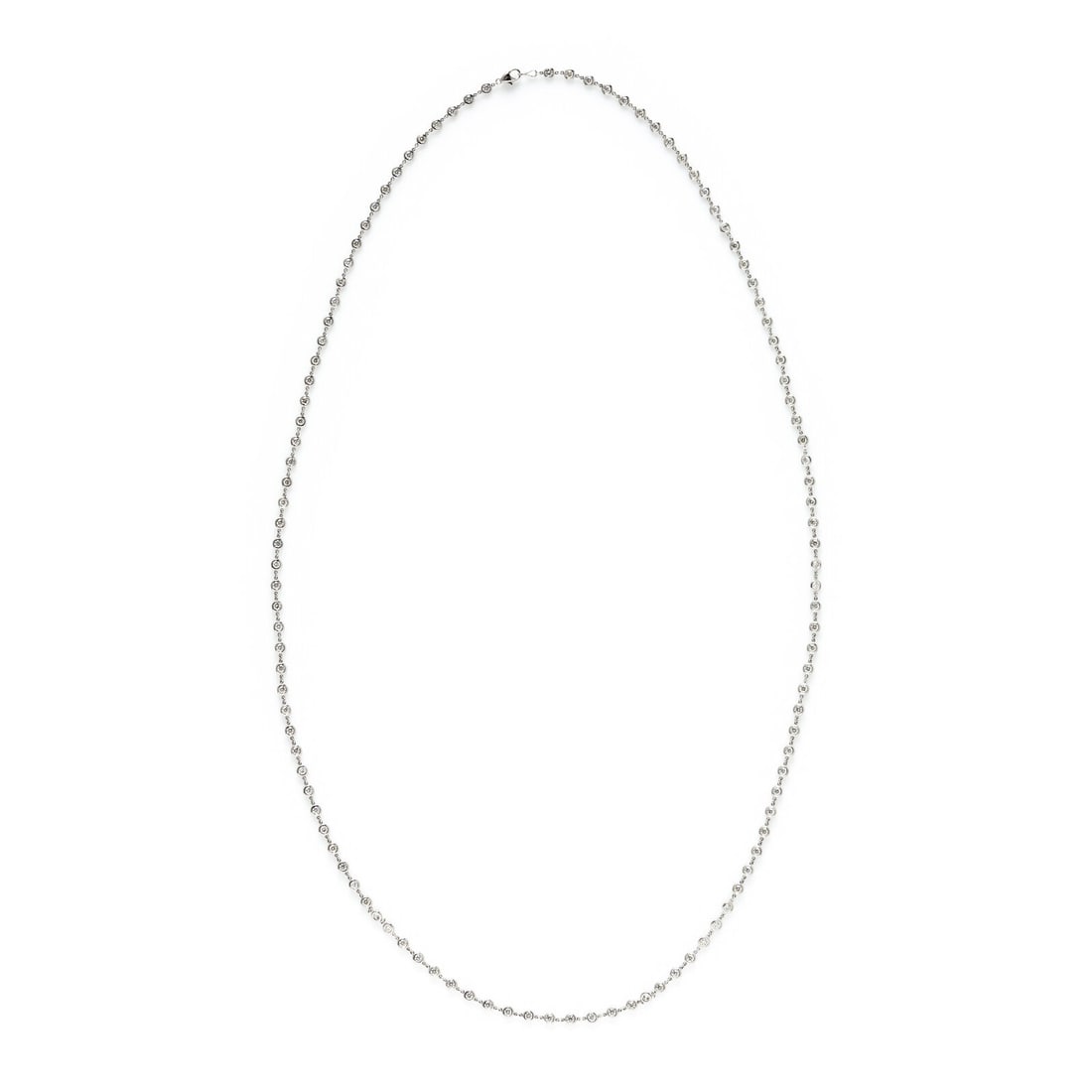 DIAMOND AND WHITE GOLD STATION NECKLACE (1 of 3)