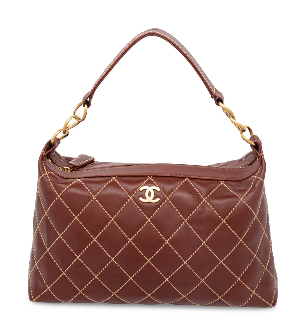 CHANEL, SURPIQUE LEATHER HOBO BAG (1 of 4)