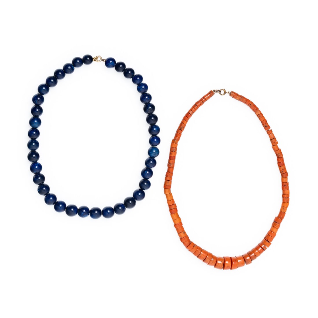 TWO BEADED HARDSTONE NECKLACES (1 of 2)