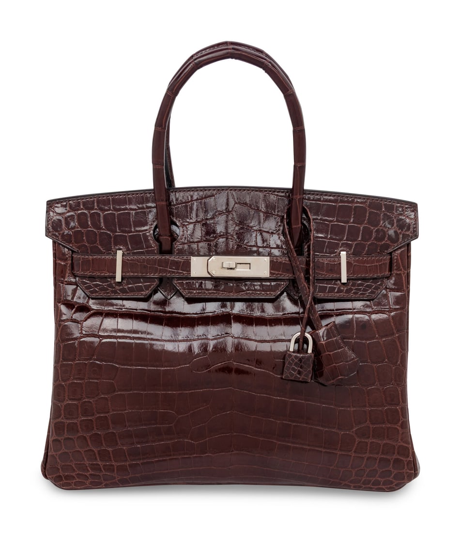 HERMÈS, BIRKIN 30 IN SHINY BROWN CROCODILE (1 of 10)