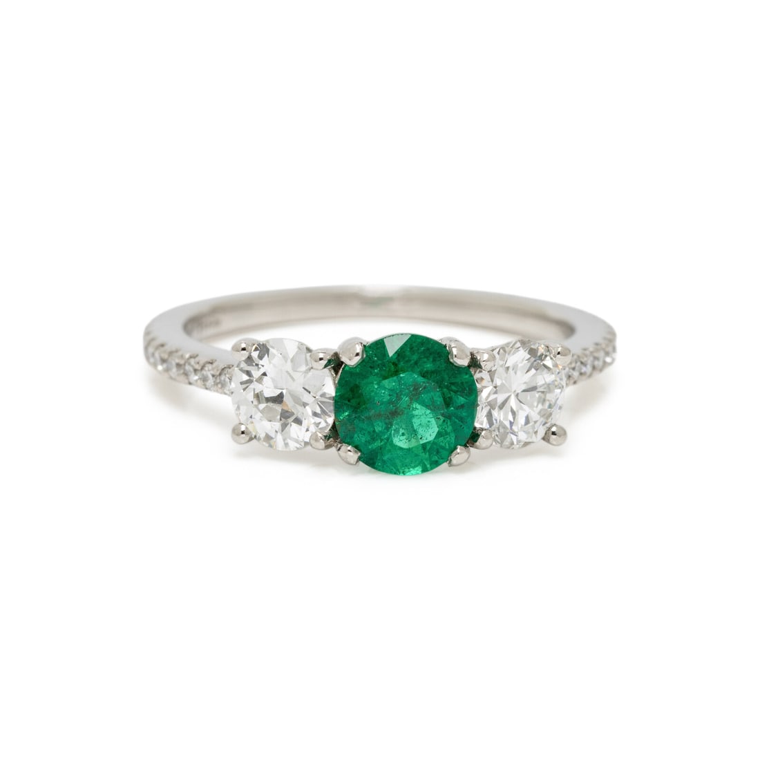 EMERALD, DIAMOND, AND PLATINUM RING (1 of 3)