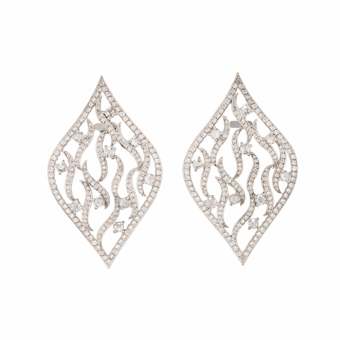 DIAMOND AND WHITE GOLD EARRINGS (1 of 2)