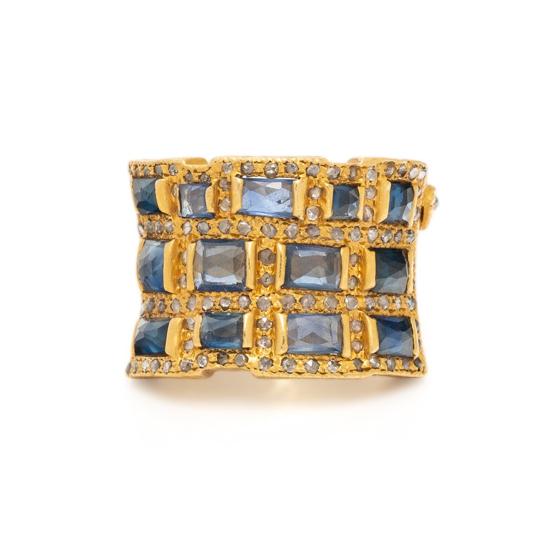 COOMI, SAPPHIRE, DIAMOND, AND HIGH-KARAT GOLD RING (1 of 3)
