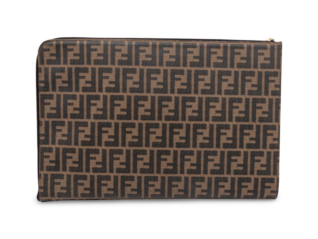 FENDI, FLAT FOLIO MONOGRAM CLUTCH? (1 of 3)