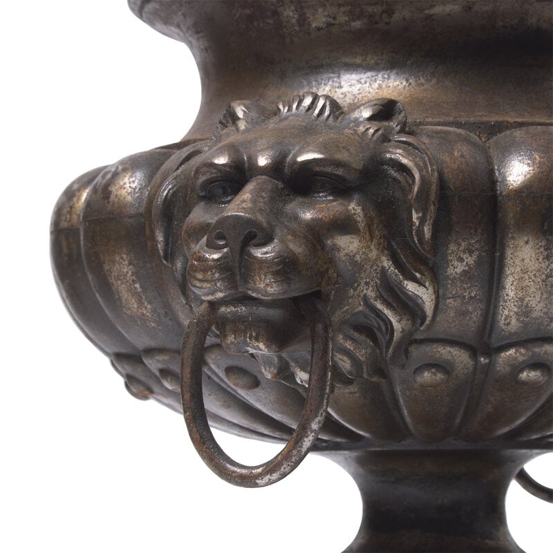 A Pair of Cast Metal Urn-Form Planters - 2