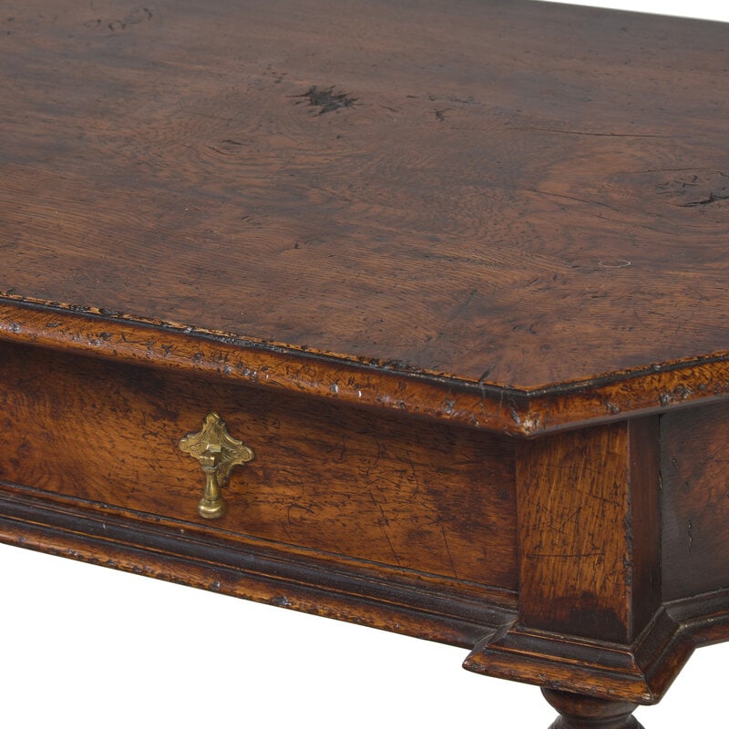 A Baroque Style Burl Oak Console Table - 2