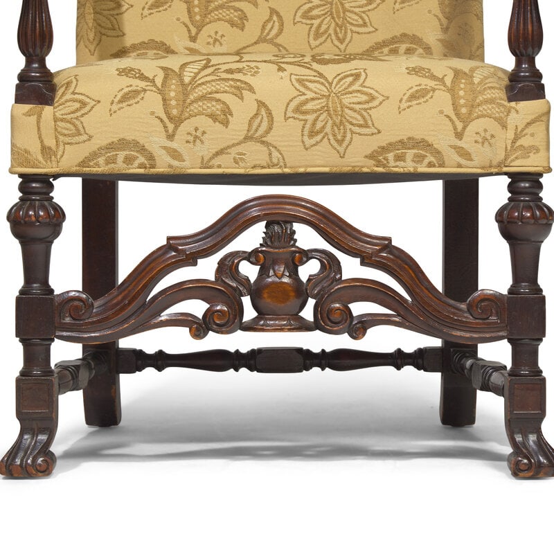 A William & Mary Style Walnut Armchair - 2