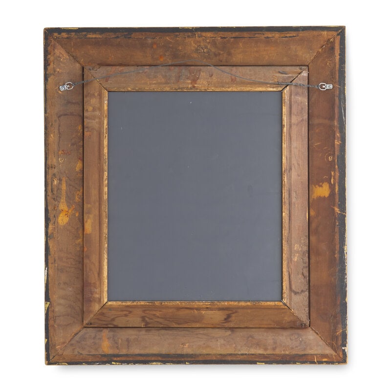 A Continental Giltwood and Parcel-Ebonized Frame, Mounted as a Mirror - 2
