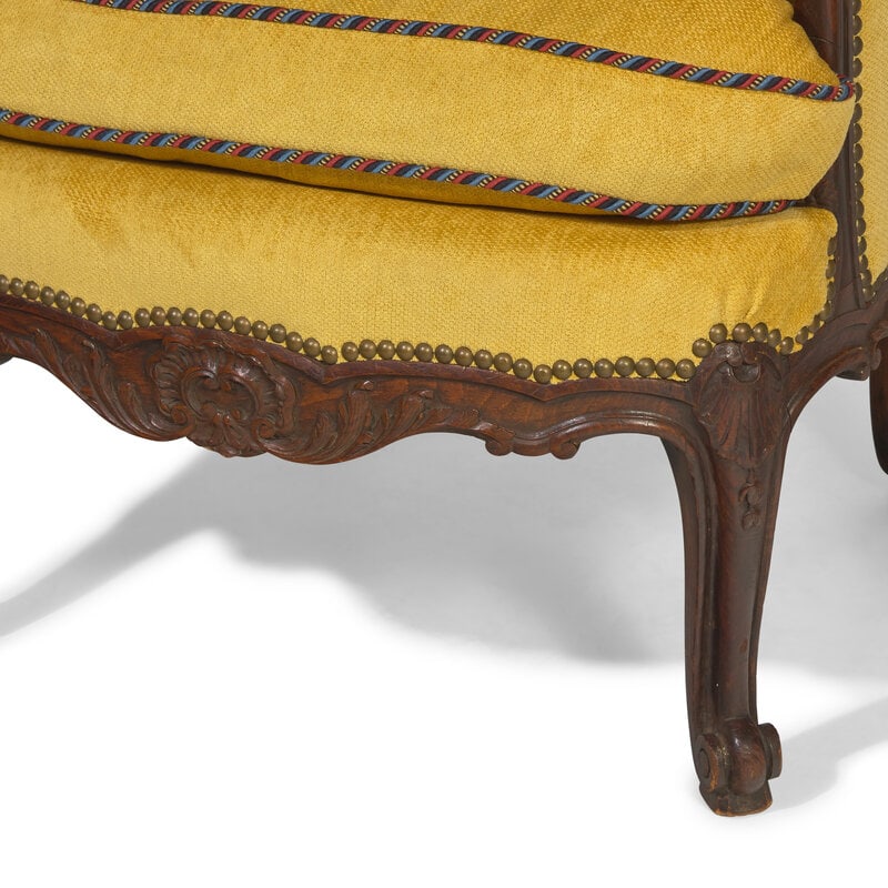 A Pair of Louis XV Style Carved Oak Bergerès - 2