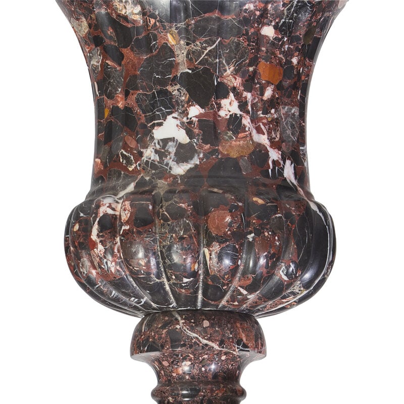 A Pair of Large Neoclassical Style Marble Urns - 2