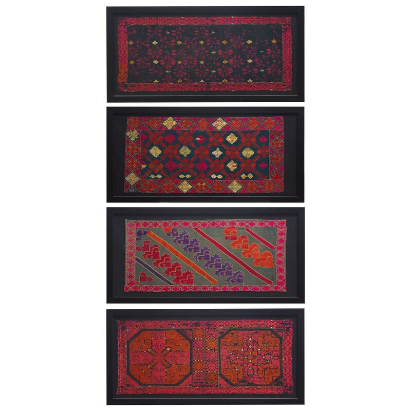 A Group of Four Framed Textiles (1 of 8)