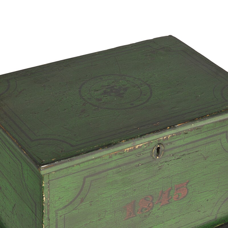 A Paint-Decorated Chest on Stand - 2