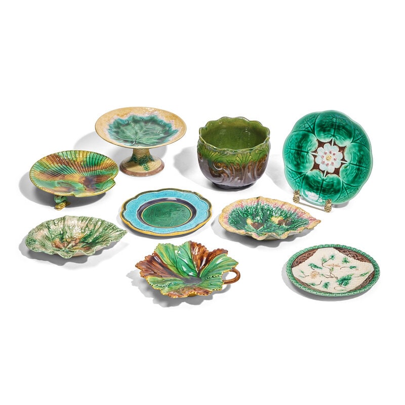 A Group of Majolica Tablewares (1 of 6)