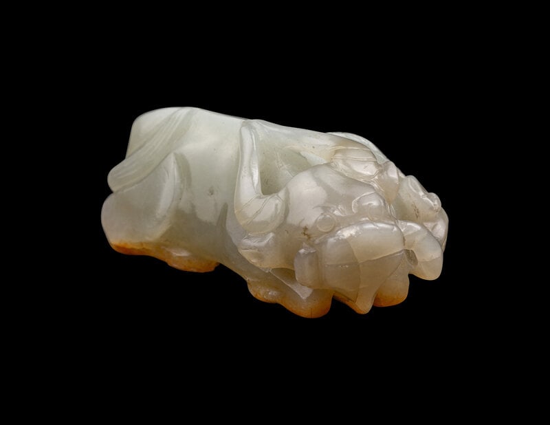 Three Chinese Jade and Glass Carvings of Animals - 3