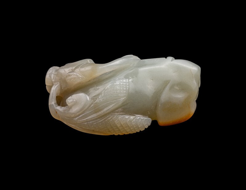 Three Chinese Jade and Glass Carvings of Animals - 4