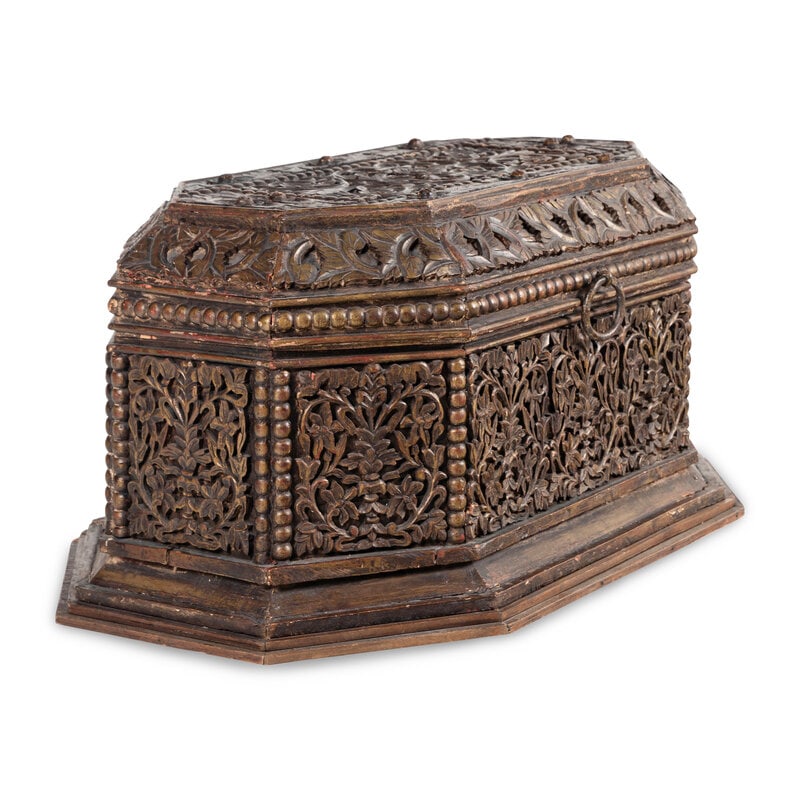 An Indonesian Carved and Polychrome Decorated Dowry Chest - 2