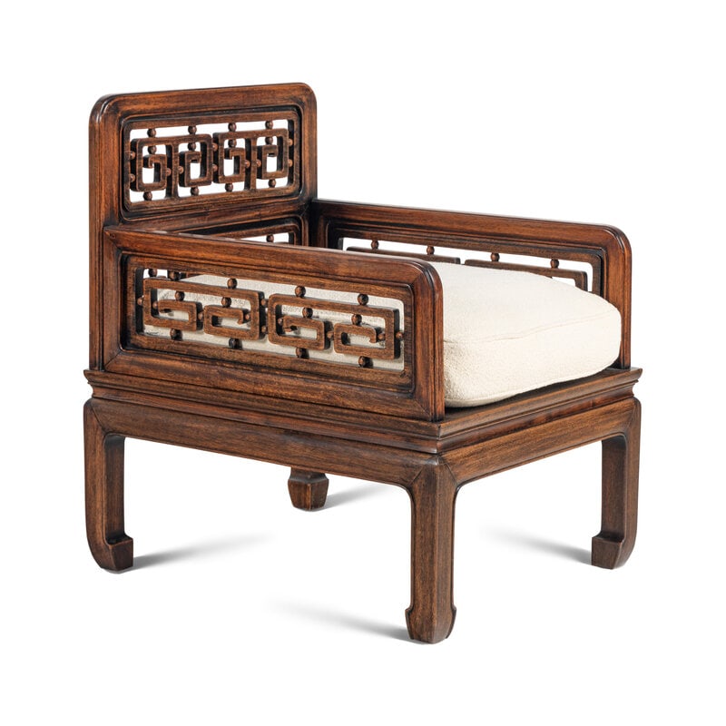 A Pair of Indonesian Carved Hardwood Armchairs - 2