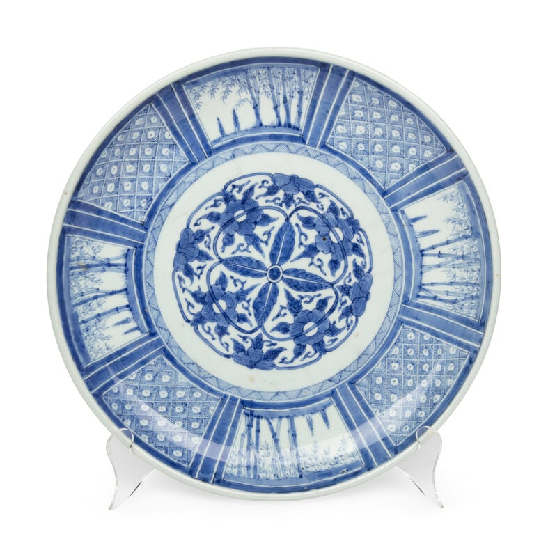 A Japanese Blue and White Porcelain Plate (1 of 3)