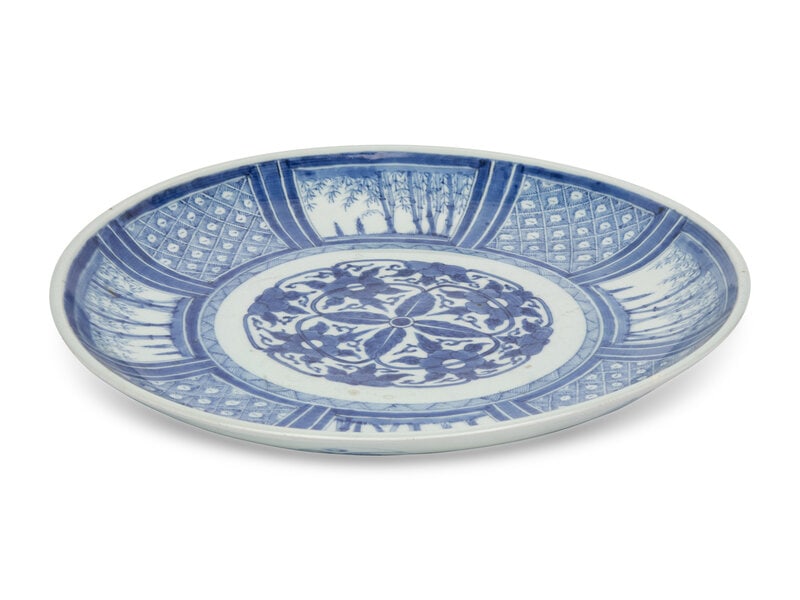 A Japanese Blue and White Porcelain Plate - 3