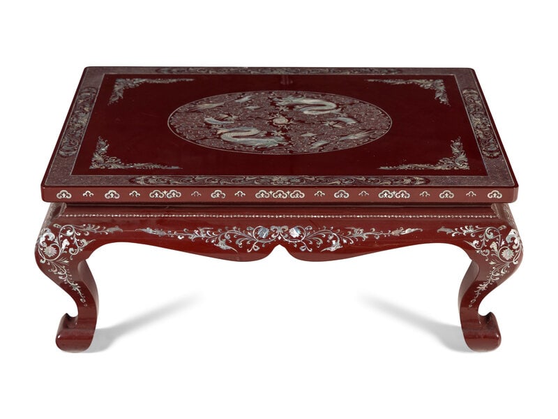A Chinese Export Mother-of-Pearl Inlaid Low Table (1 of 4)