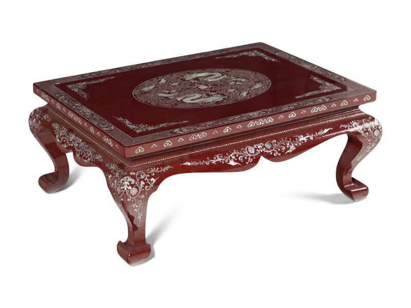 A Chinese Export Mother-of-Pearl Inlaid Low Table - 2