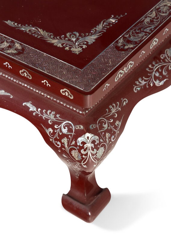 A Chinese Export Mother-of-Pearl Inlaid Low Table - 4