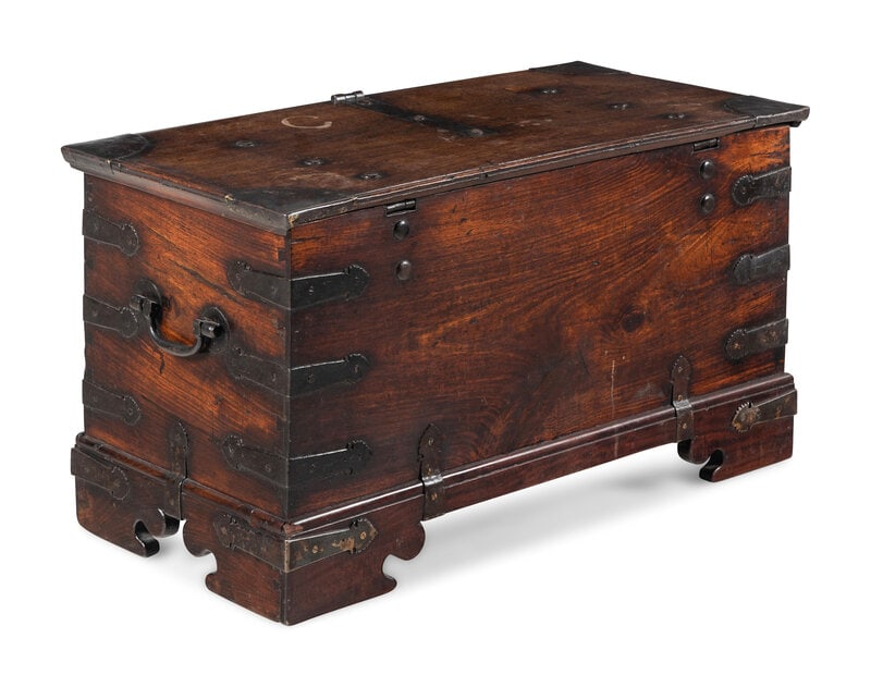 A Continental Iron Mounted Walnut Chest - 3