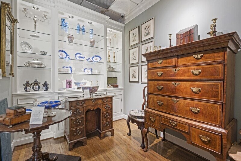 A Continental Iron Mounted Walnut Chest - 7