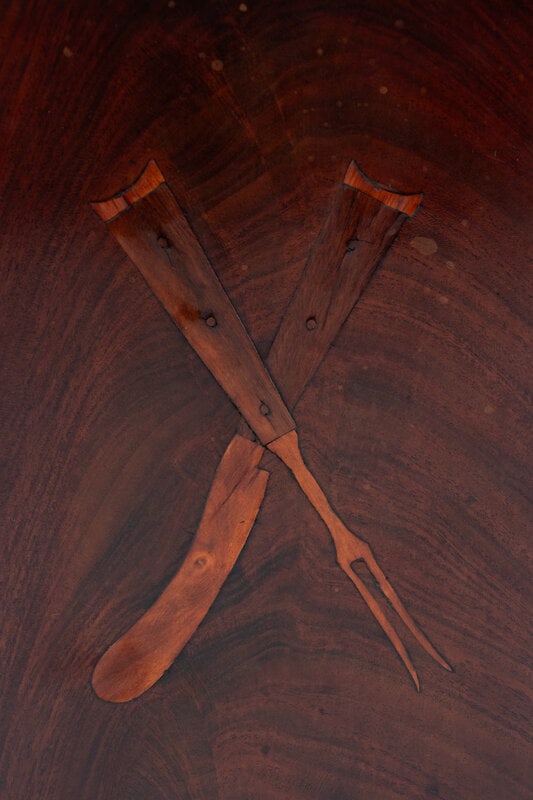 A Federal Mahogany Knife Box - 6