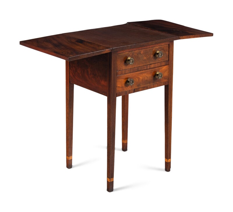 A Federal Mahogany Drop-Leaf End Table - 3