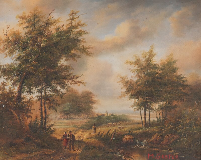 Continental School (19th/20th Century) Landscape with Figures  - 2