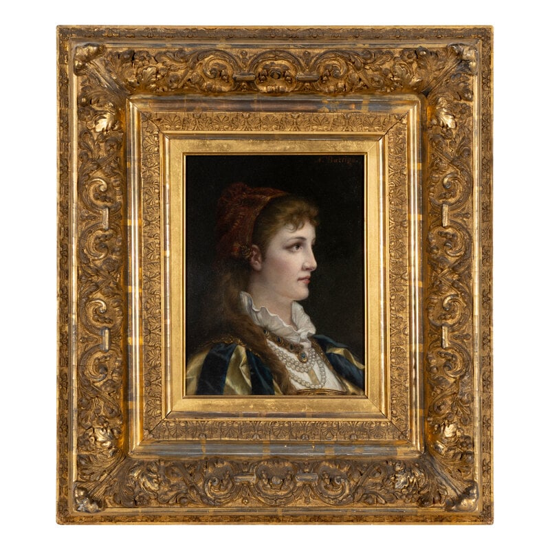 N. Bartigo (Continental, Late 19th Century) Woman in Profile (1 of 3)