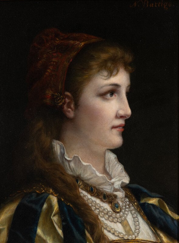 N. Bartigo (Continental, Late 19th Century) Woman in Profile - 2