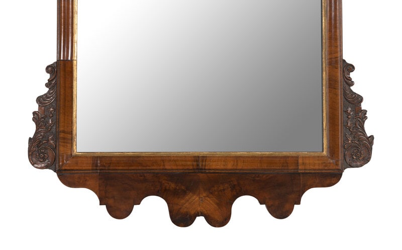 A George I Walnut and Parcel-Gilt Mirror - 3