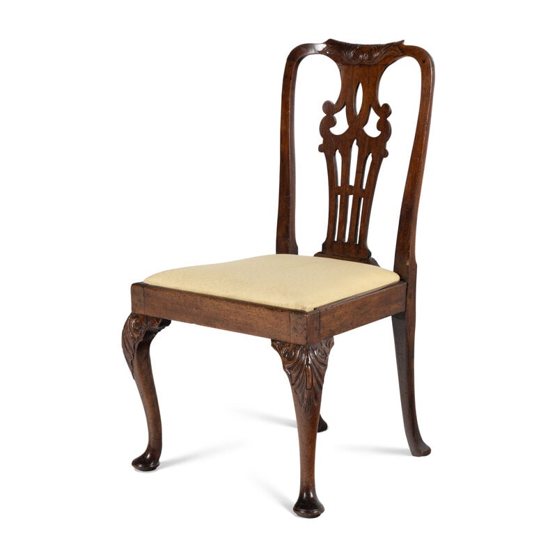 A George II Walnut Side Chair - 2