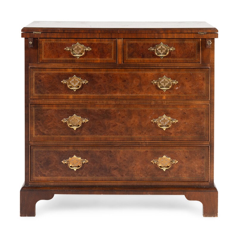 A Baker George III Style Walnut and Mahogany Bachelor's Chest (1 of 2)