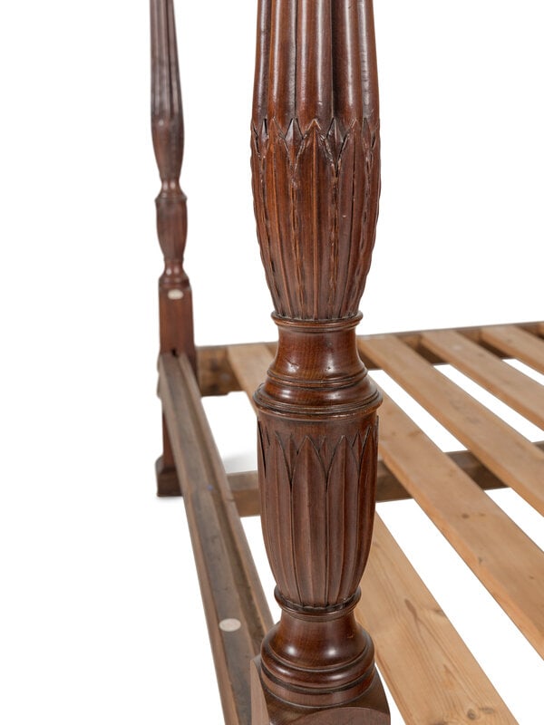 A George III Mahogany and Polychrome Decorated Tester Bed - 5