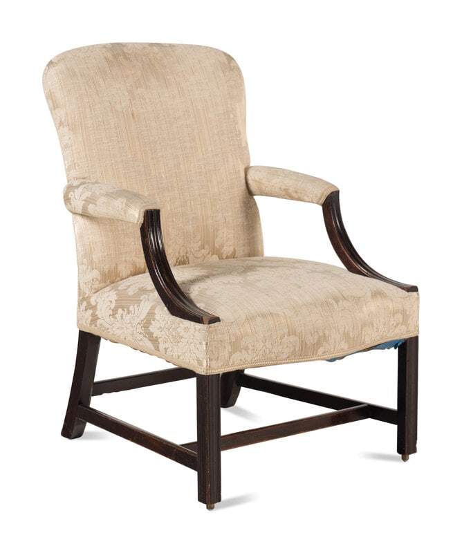 A George III Mahogany Library Chair - 2