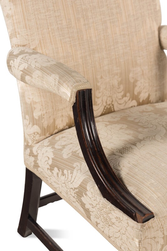 A George III Mahogany Library Chair - 3