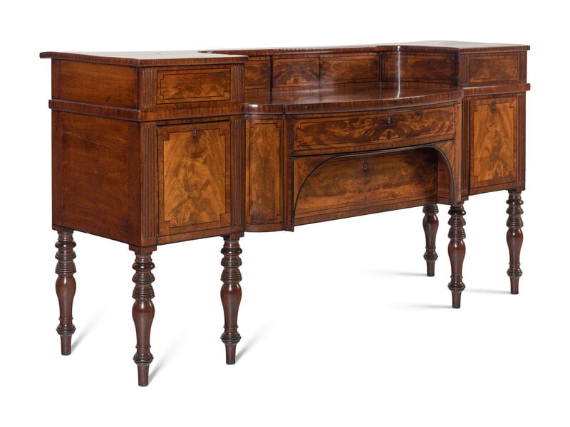 A Regency Mahogany and Parcel Ebonized Sideboard - 2
