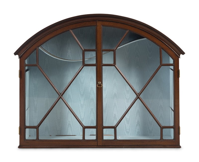 An English Mahogany Hanging Vitrine Cabinet (1 of 2)