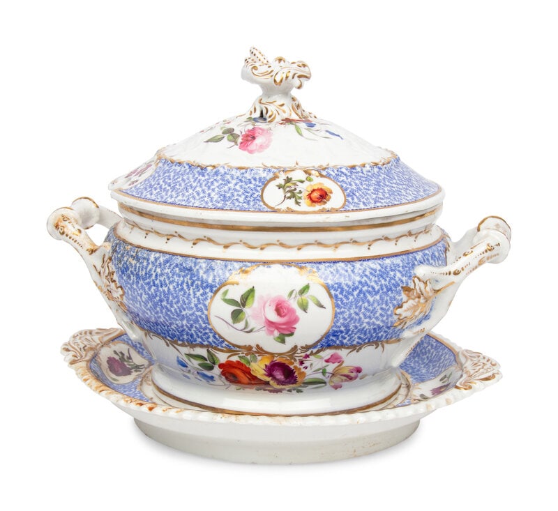 A Coalport Porcelain Tureen and Underplate - 3