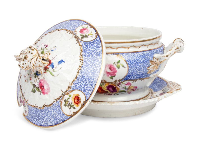 A Coalport Porcelain Tureen and Underplate - 4