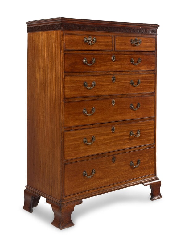 A George III Mahogany High Chest of Drawers - 2