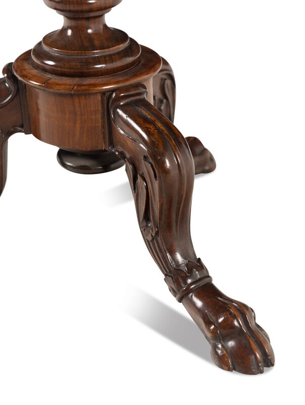 A German Mahogany and Grain-Painted Tripod Table - 3